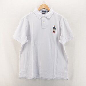 Polo Ralph Lauren Men's Slim Fit Polo Bear Polo Shirt White XL